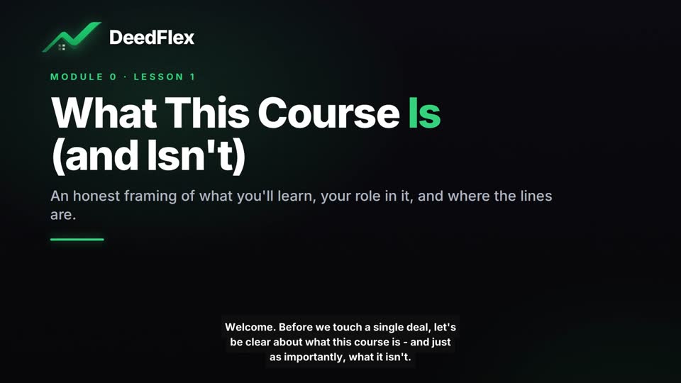 What This Course Is (and Isn't) — locked lesson