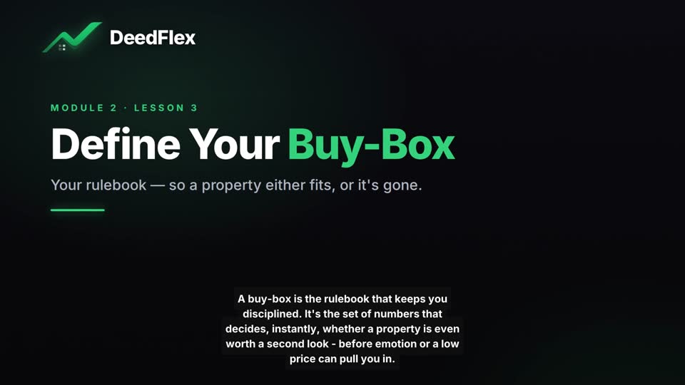 Define Your Buy-Box — locked lesson
