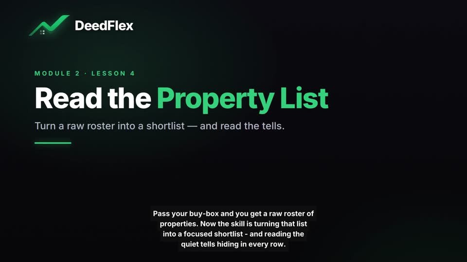 Read the Property List — locked lesson