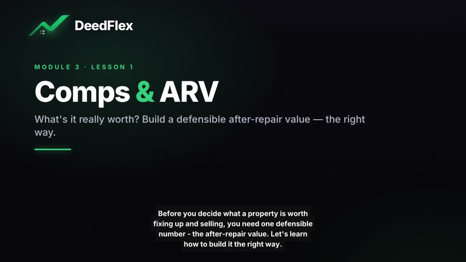 Comps & ARV — locked lesson